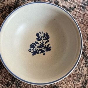 Set of 2 Pfaltzgraff Cream and Blue Floral Bowl vintage set of 2